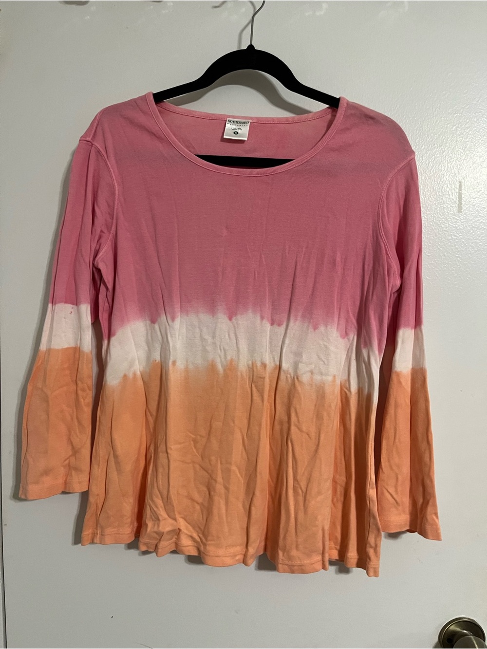 Motherhood Maternity Dip Dye Tie Dye Top Pink Orange Size Medium